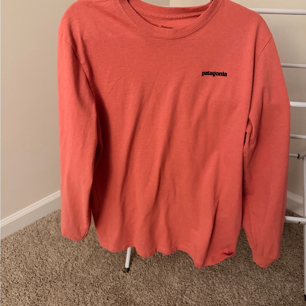 Patagonia Bright Coral Crewneck Top